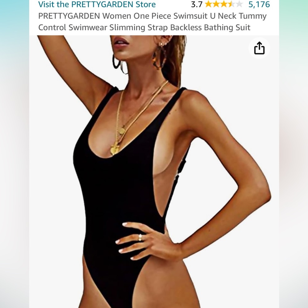 Pretty Garden, size large, black women’s swimsuit